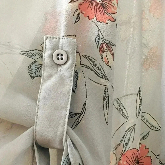 TORRID | Lexie Grey Sheer Floral Babydoll Tunic High-Low Tunic Plus Top Size 1X - Picture 4 of 8